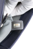 CHANEL Blue Metallic Sheepskin Chevron Quilted Medium Mademoiselle Flap Bag
