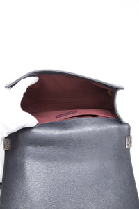 CHANEL Black Goatskin with Patent Quilted Medium Boy Flap Bag