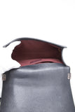 CHANEL Black Goatskin with Patent Quilted Medium Boy Flap Bag