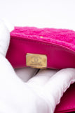 CHANEL 22K Fuchsia Tweed Quilted Mini Bijoux Flap Crossbody Bag