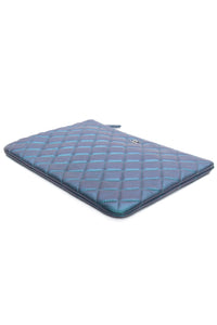 CHANEL Lambskin Quilted Iridescent O Case Clutch
