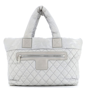 CHANEL Coco Cocoon Zipped Tote Quilted Nylon Large