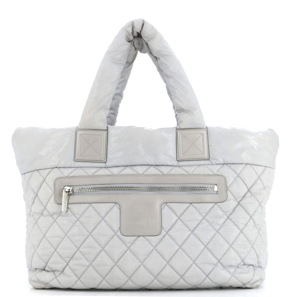 CHANEL Coco Cocoon Zipped Tote Quilted Nylon Large