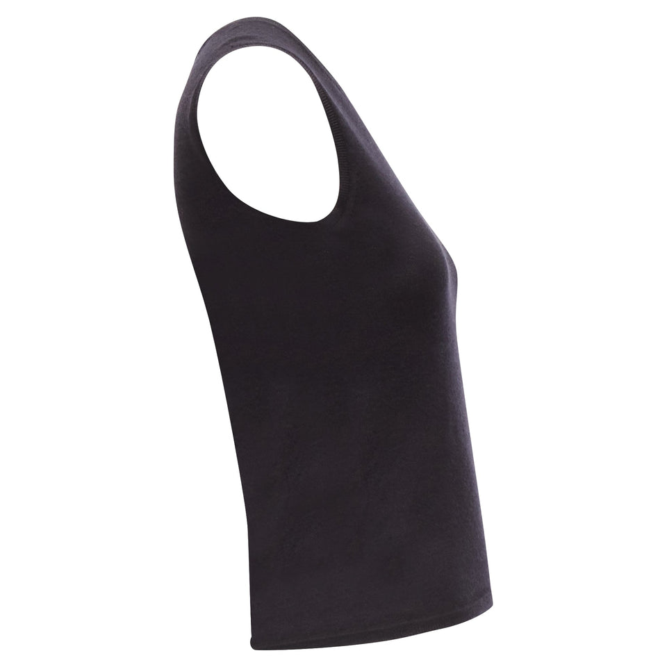 Christian Dior Cashmere Silk CD Logo Charm Knit Tank Vest