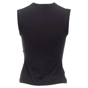 Dior Cotton Silver CD Logo Plate Sleeveless Crew Neck Tank Top