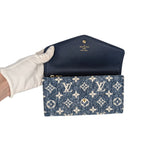 Louis Vuitton Monogram Jacquard Denim Sarah Wallet Bleu