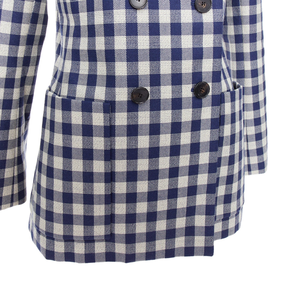 Christian Dior virgin wool checkered bar jacket