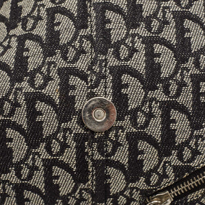Dior Black Diorissimo Canvas And Leather Cd Logo Flap Messenger Bag