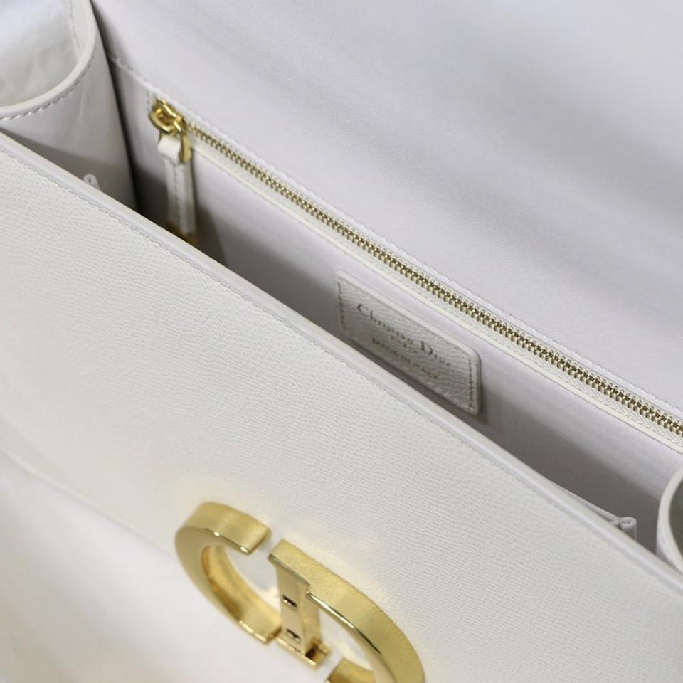 Christian Dior 30 MONTAIGNE BAG Latte Box Calfskin