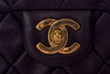 Chanel Navy Lambskin Quilted MIni Flap GHW  Handbag
