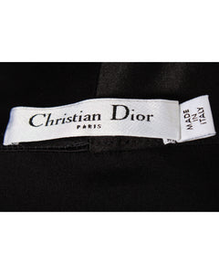Dior Open Front Dress in Black Wool