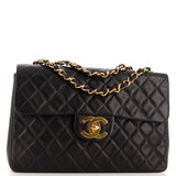 CHANEL Vintage Classic Single Flap Bag Quilted Lambskin Maxi