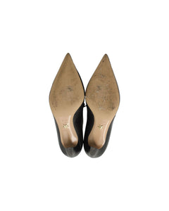 Dior Lace-Up Pointed-Toe Ankle Boots in Black Leather