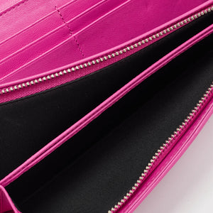 Dior Pink Cannage Leather Lady Dior Wallet On Chain..