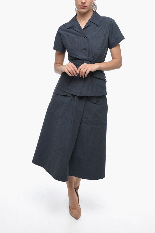 Dior Belted Short-sleeved Shirt with Utility Pockets