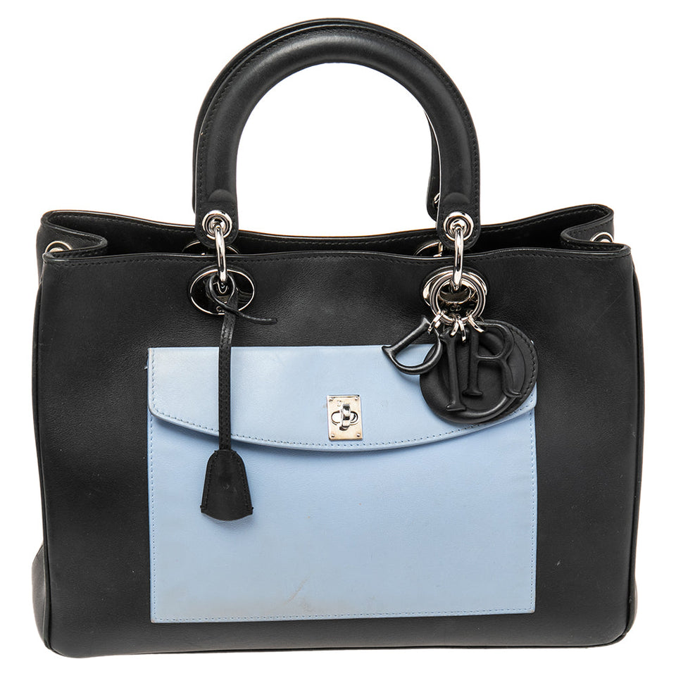 Tri Color Leather Diorissimo Pocket Tote
