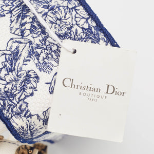 Dior Navy Blue/white Embroidery Canvas Diorcamp Bag