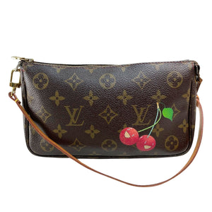 Louis Vuitton Pochette Accessoire  Canvas Clutch Bag