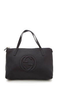 Gucci Black Small Pebbled Leather Soho Handbag