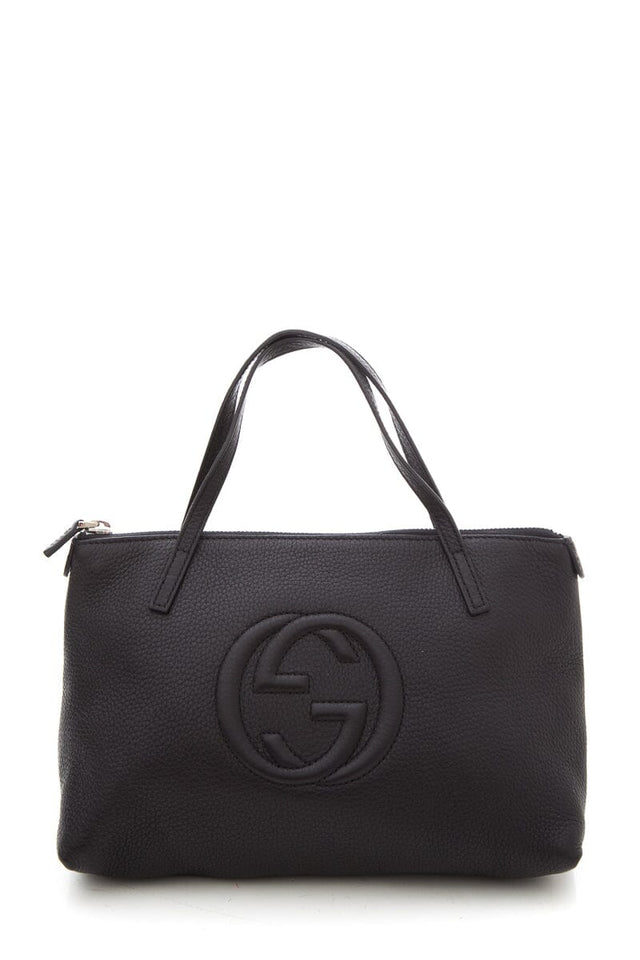 Gucci Black Small Pebbled Leather Soho Handbag