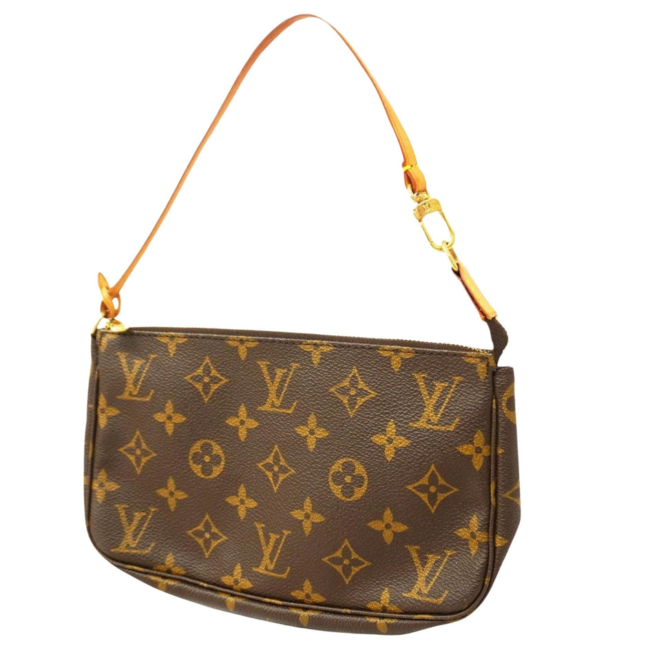 Louis Vuitton Pochette Accessoire  Canvas Clutch Bag