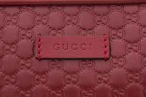Gucci Microguccissima Red Leather Clutch Bag