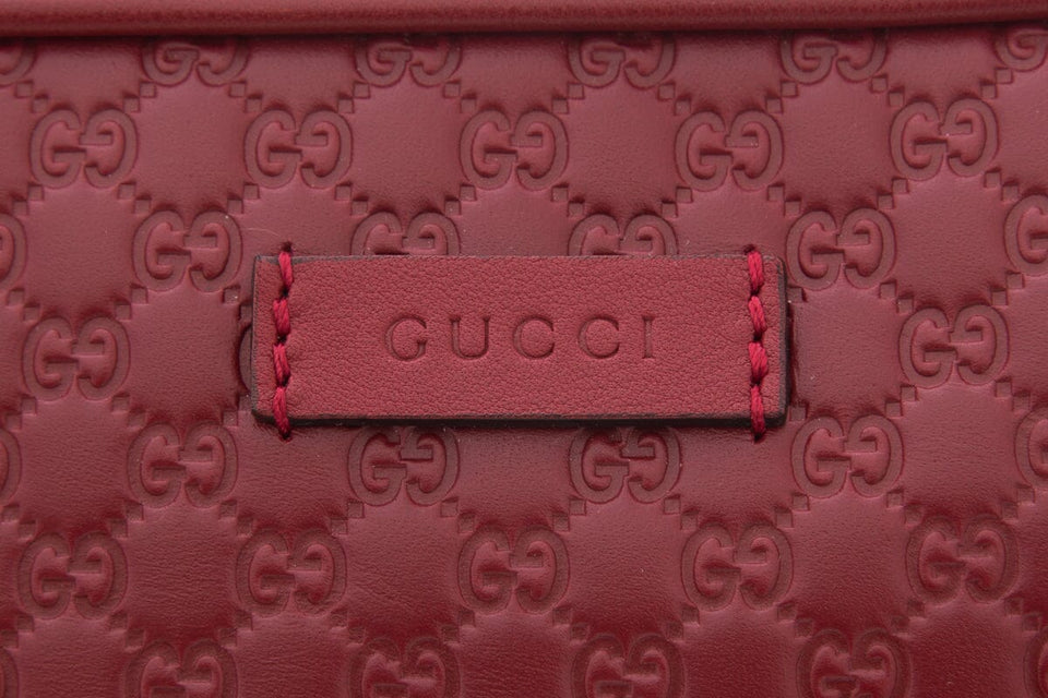 Gucci Microguccissima Red Leather Clutch Bag