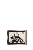 Chanel 2019 "La Pausa" Pink & Black & White Enamel Brooch