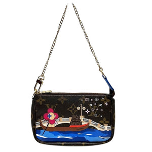 Louis Vuitton Mini Pochette Accessoires  Canvas Clutch Bag