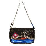 Louis Vuitton Mini Pochette Accessoires  Canvas Clutch Bag
