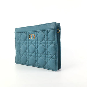 Dior Caro Zip Pouch With Chain