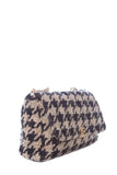 Chanel Tan and Black  Houndstooth Chanel 19 Two toned hardware Handbag