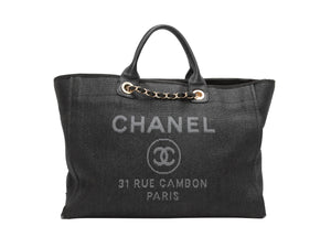 Black Chanel Medium Deauville Tote Bag