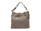 Gray Prada Leather Hobo Tote Bag