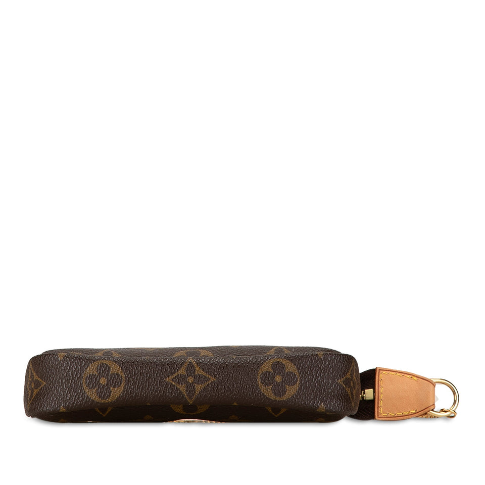 Brown Louis Vuitton Monogram Mini Pochette Accessoires Handbag