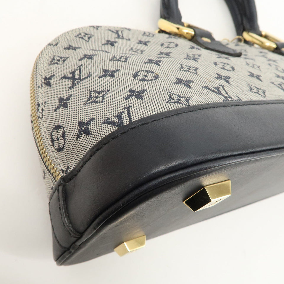 Louis Vuitton Monogram Mini Alma Long Hand Bag Blue M92205