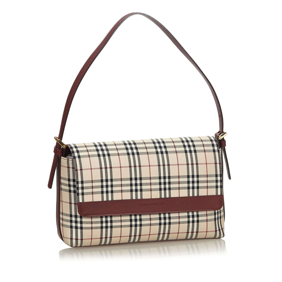 Burberry Brown House Check Canvas Shoulder Bag United Kingdom