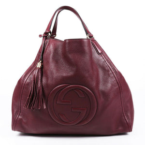 Gucci Bag Soho Large Red Leather GG Tote