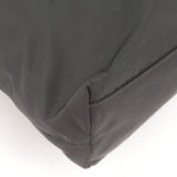 Prada Logo Nylon Leather Tote Bag Black BR4263