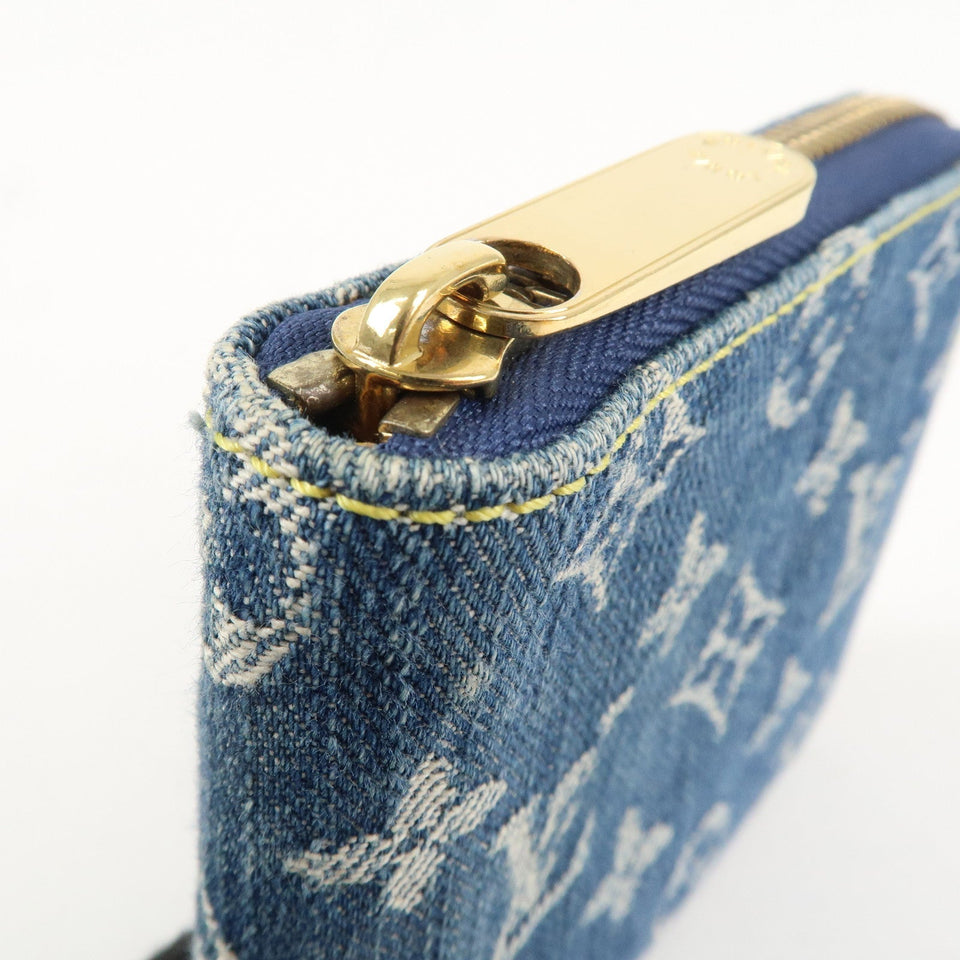 Louis Vuitton Monogram Denim Mini Zippy Wallet M95342 Blue