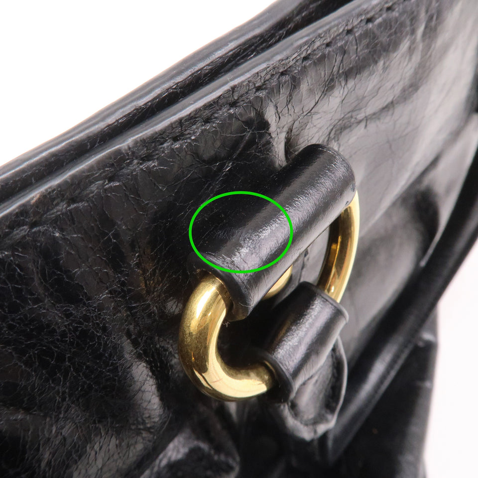 Prada Leather 2WAY Bag Shoulder Bag Hand Bag Black BN2151