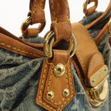 Louis Vuitton Monogram Denim Pleaty Hand Bag Blue M95020