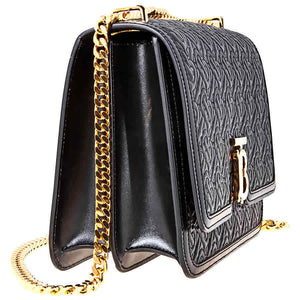 Burberry Medium Quilted Monogram Lambskin TB Bag- Black 8014931