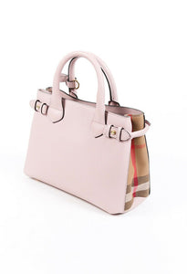 Burberry Bag Banner Small Pink Leather House Check Satchel