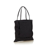 Prada Gray Wool Fabric Tote Bag Italy