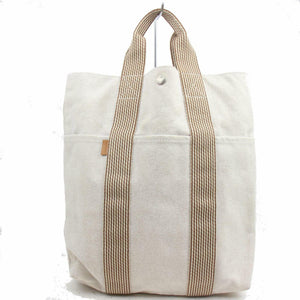 Hermes Tote Bag New Fourretout Cabas Beige Canvas (SHC1-15895)