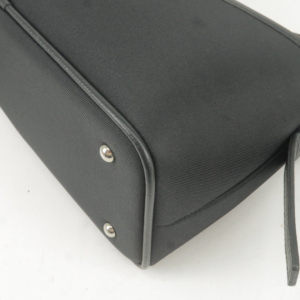 BURBERRY Nova Plaid Canvas Leather Shoulder Bag Beige Black