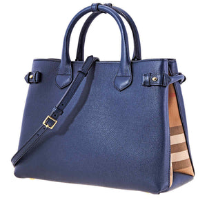 Burberry Medium Banner in Leather and House Check 402369%