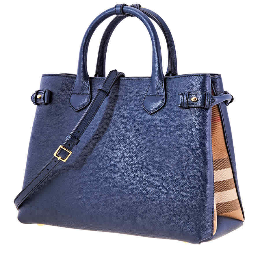 Burberry Medium Banner in Leather and House Check 402369%