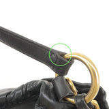 Prada Logo Leather Shoulder Bag With Tassel Black